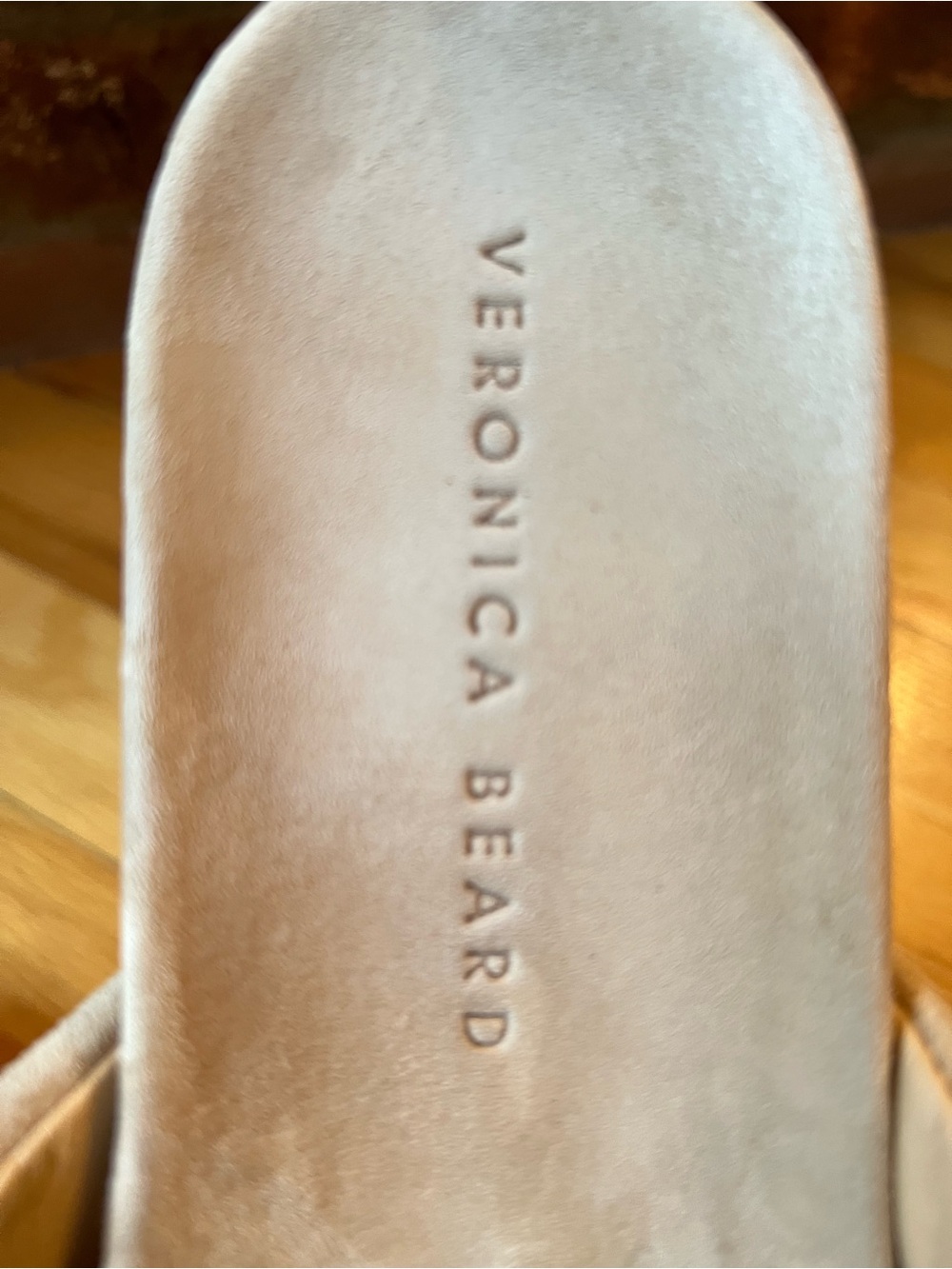 Veronica Beard Tan Nude Elise Suede Slide Sandals - Picture 10 of 15